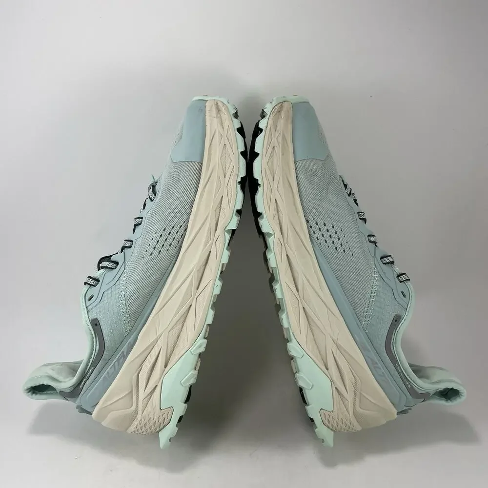 Altra Olympus 5 Trail Running Shoes Womens Size 8 Light Blue Vibram Megagrip